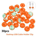 30pcs Car Desk Wall USB Wire Cable Line Fastener Clip Clips Holders  Organizer Retainer Clamp Clamps Tie Lines Fixed AExp