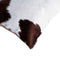 Pillow - 18" x 18" x 5" White And Brown Cowhide - Pillow