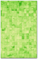 Cow Rug - 60" x 96" Lime, 4" Square Patches, Cowhide - Area Rug