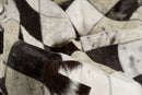 Black and White Rug - 60" x 96" Black and White, 4" Square Patches, Cowhide - Area Rug