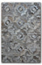 Grey Rug - 8" x 10" Gray, Natural Stitched Cowhide - Area Rug