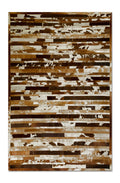 Cow Rug - 60" x 96" Tan, 10" Square Patches, Cowhide - Area Rug