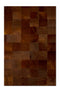 Brown Rug - 96" x 120" Brown, 10" Square Patches, Cowhide - Area Rug