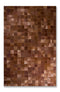 Cow Rug - 60" x 96" Chocolate, 4" Square Patches, Cowhide - Area Rug