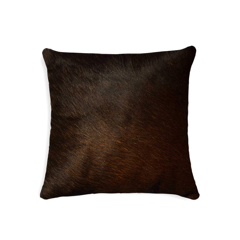 Best Pillow - 22" x 22" x 5" Chocolate Classic Large Cowhide - Pillow