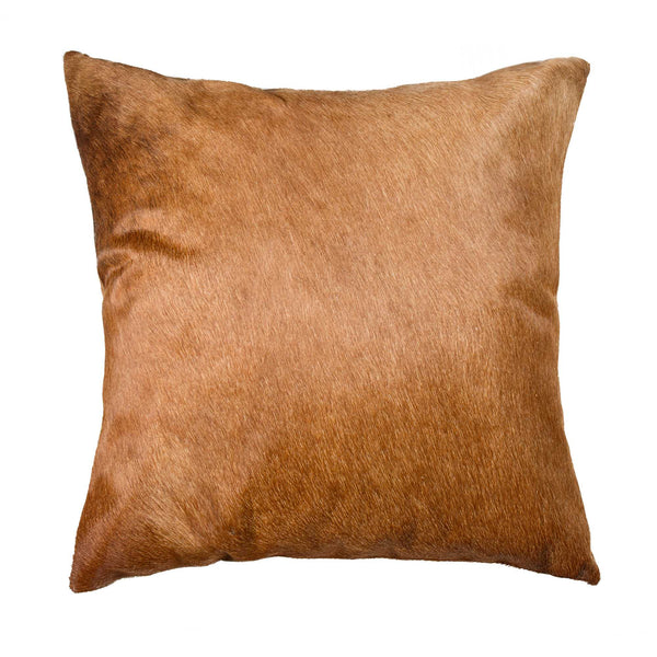 Best Pillow - 22" x 22" x 5" Tan Classic Large Cowhide - Pillow