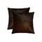 Best Pillow - 18" x 18" x 5" Chocolate, Cowhide - Pillow 2 Pack