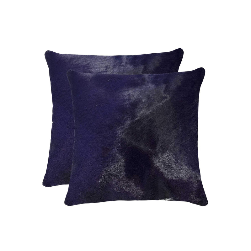 Best Pillow - 18" x 18" x 5" Navy Cowhide - Pillow 2-Pack