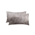 Best Pillow - 12" x 20" x 5" Gray, Cowhide - Pillow 2-Pack