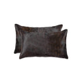 Best Pillow - 12" x 20" x 5" Chocolate, Cowhide - Pillow 2-Pack