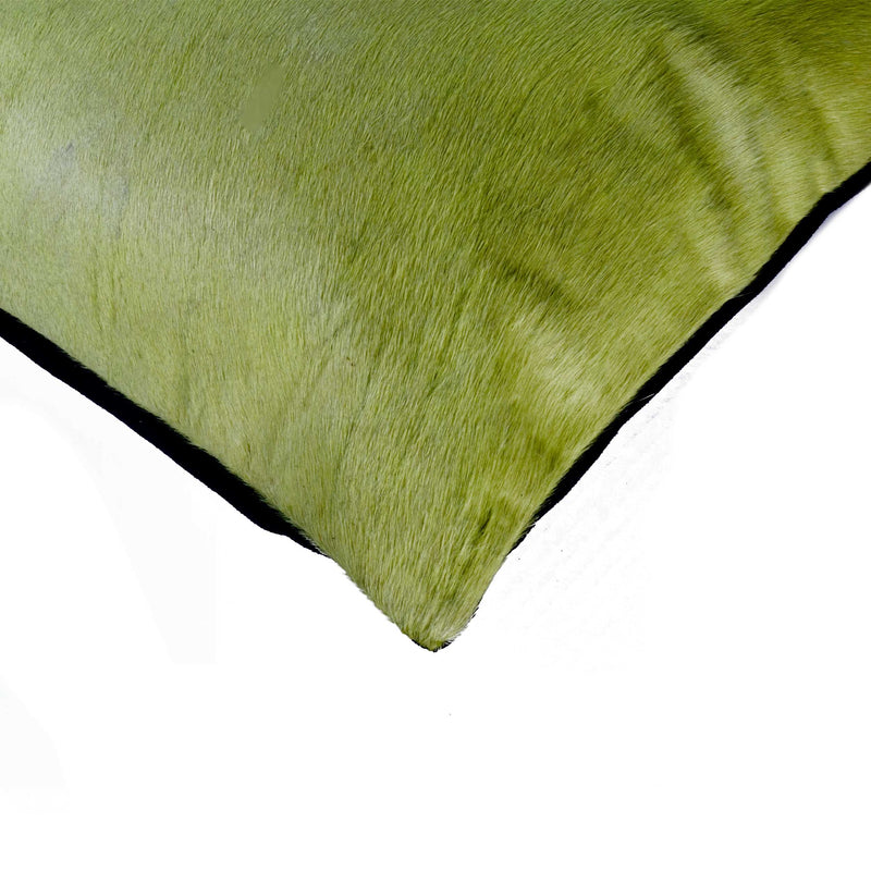 Best Pillow - 12" x 20" x 5" Lime, Cowhide - Pillow 2-Pack