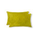 Best Pillow - 12" x 20" x 5" Yellow, Cowhide - Pillow 2-Pack