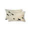 Black Throw Pillows - 12" x 20" x 5" White And Black, Cowhide - Pillow 2-Pack