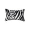 Black Throw Pillows - 12" x 20" x 5" Zebra Black & White Faux - Pillow