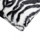 Black Throw Pillows - 12" x 20" x 5" Zebra Black & White Faux - Pillow