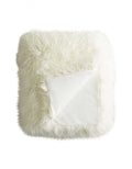 Faux Fur Throw - 50" x 70" x 2" Stone White Sheepskin Faux Fur Throw