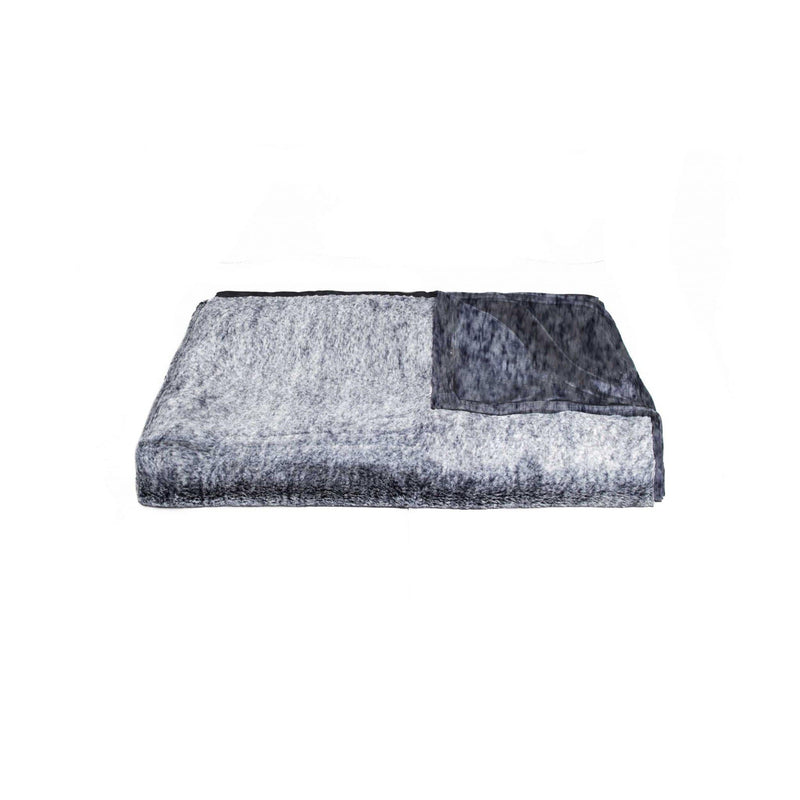 Faux Fur Throw - 50" x 70" x 2" Gray Mix, Faux Throw