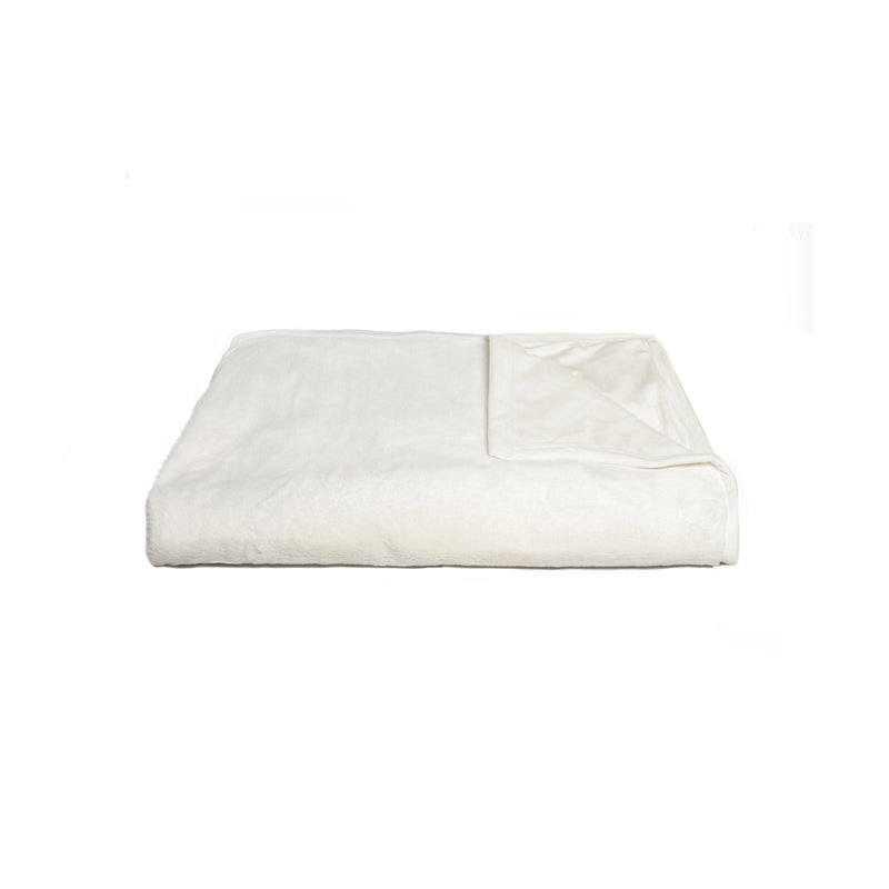 Faux Fur Throw - 50" x 70" x 2" Cream Faux Throw