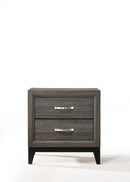 Gray Nightstand - 24" X 16" X 25" Weathered Gray Paper Veneer Nightstand