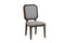 Corner Chair - 20" X 22" X 39" 2pc Gray Fabric And Tobacco Side Chair