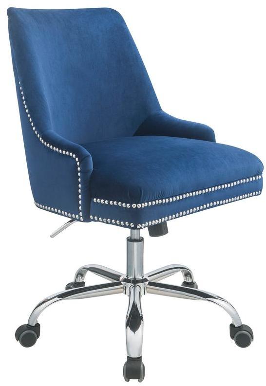 Ergonomic Office Chair - 24" X 26" X 38" Blue Plywood Office Chair