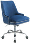 Ergonomic Office Chair - 24" X 26" X 38" Blue Plywood Office Chair