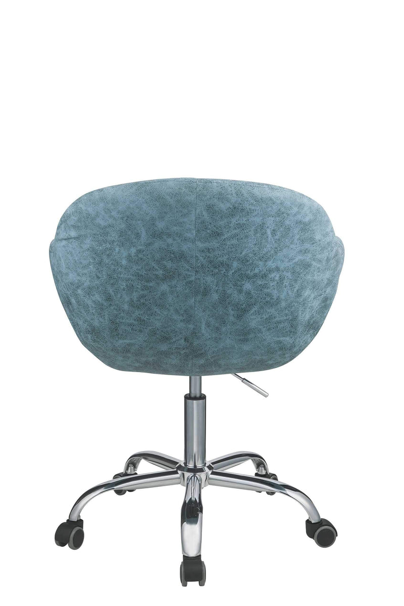Ergonomic Office Chair - 28" X 27" X 31" Peacock Metal Tube Office Chair