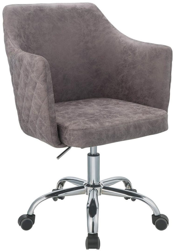 Ergonomic Office Chair - 25" X 23" X 37" Dark Frey Antique Pu Office Chair