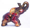 Living Room Decor Ideas - 13" X 7" X 12" Copper, Red And Gold Ceramic Elephhant