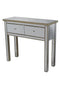 Console Table with Drawers - 41" X 19" X 15" Champagne MDF, Wood, Mirrored Glass Console Table with Drawers