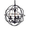 Contemporary Chandeliers - Tess Black-finish Metal/ Crystal 15-inch Round Crystal Chandelier