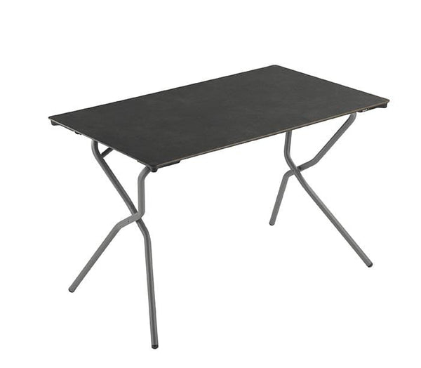 Folding Table - Rectangular Folding Table ? 43.4 X 26.8 in - Titane Steel Frame - Titane Finish Table Top