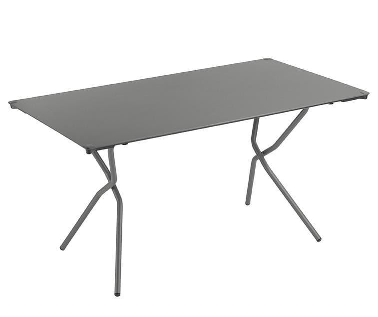 Folding Table - Big Folding Table ? 54.7 X 31.1 in - Titane Steel Frame - Volcanic Finish Table Top