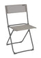 Folding Lounge Chair - Folding Chairs - Set of 2 - Basalt Steel Frame - Terre Fabric
