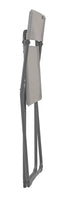 Folding Lounge Chair - Folding Chairs - Set of 2 - Basalt Steel Frame - Terre Fabric