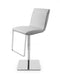 Counter Height Bar Stools - Barstool Gray Faux Leather Adjustable Height Chrome Base