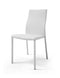Modern Dining Chairs - 22" X 17" X 36" White Faux Leather / Metal Dining Chair