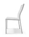 Modern Dining Chairs - 22" X 17" X 36" White Faux Leather / Metal Dining Chair