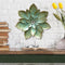 Metal Wall Decor - 20" X 2" X 20" Green Embellished Flower Wall Decor