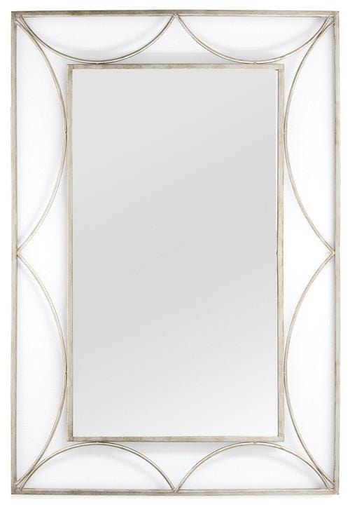 Decorative Wall Mirrors - 24" x 0.05" x 36" Silver Simple And Elegant Wall Mirror