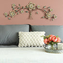 Metal Wall Decor - 43.5" X 1.25" X 14.5" Wood Flower Over The Door Wall Decor