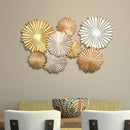 Metal Wall Decor - 32.28" X 1.57" X 19.88" Multi Metal Circles Wall Decor