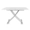 Dining Room Tables - 39.5" X 29.5" X 29.5" High Gloss White Transforming Coffee and Dining Table