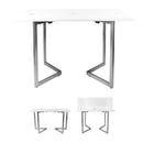 Dining Room Tables - 31.5" X 47.2" X 29.5" White Expanding Desk and Dining Table