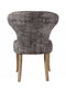 Dining Room Chairs - 21" X 24" X 36" Grey Wood Polyester Dining Chair