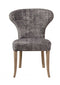Dining Room Chairs - 21" X 24" X 36" Grey Wood Polyester Dining Chair