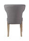 Dining Room Chairs - 21" X 19.5" X 34" Charcoal Wood Polyester Dining Chair