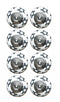 Door Knobs - 1.5" x 1.5" x 1.5" White, Silver And Gray - Knobs 8-Pack