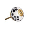 Door Knobs - 1.5" x 1.5" x 1.5" White, Black and Yellow - Knobs 12-Pack