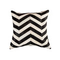 Black Throw Pillows - 18" x 18" x 5" Lovely Black & Natural Kobe Cowhide - Pillow